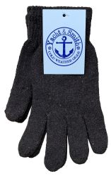 12 Wholesale Yacht & Smith Men's Knit Winter Gloves Assorted Solid Colors, Warm Acrylic Gloves
