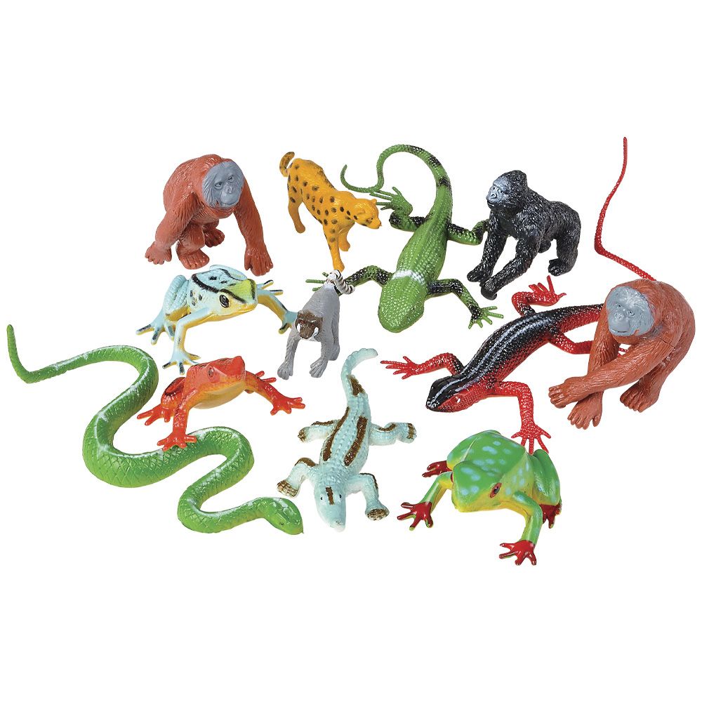 72 pieces of 12pc Jungle Mesh Bag Play Set