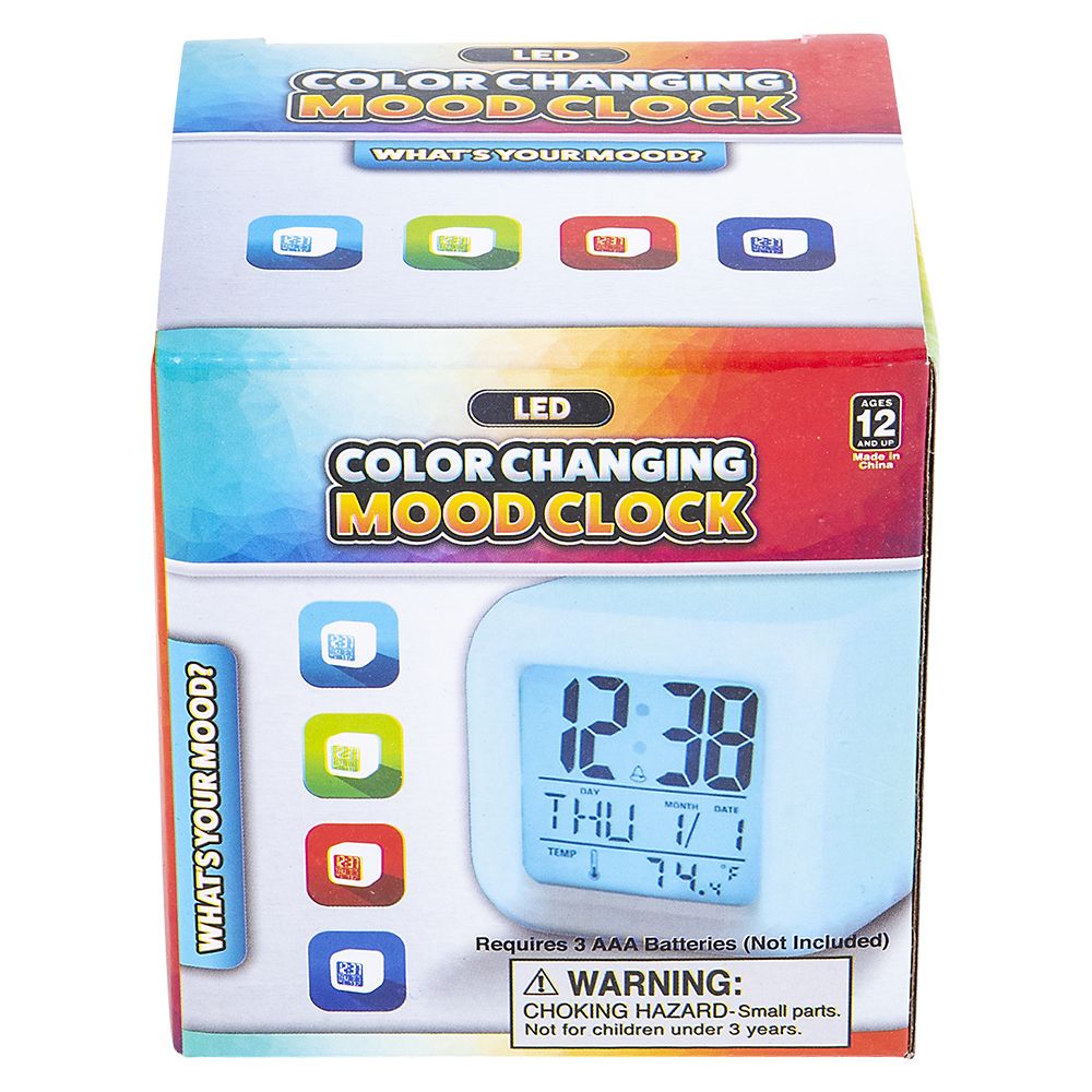 48 pieces 3" Color Changing Led Mood Clock - Store