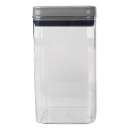 6 pieces Michael Graves Design Twist Gcyn Lock Square 2.3 Liter Clear Plastic Canister, Indigo - Storage & Organization