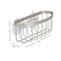 24 pieces Home Basics Arc Sponge Holder With Suction Cups, Satin Nickel - Kitchen Gadgets & Tools