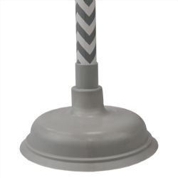 12 pieces Home Basics Chevron Force Cup Rubber Plunger, Grey - Cleaning Products
