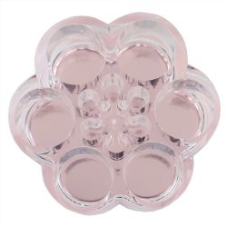 12 pieces Home Basics Round Plastic Cosmetic Organizer With Rose Bottom - Storage & Organization