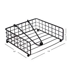 12 pieces of Home Basics Grid Collection Napkin Holder With Weighted Pivoting Arm, Black