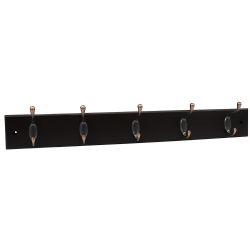 12 pieces of Home Basics 5 Double Hook Wall Mounted Hanging Rack, Brown