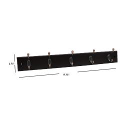 12 pieces of Home Basics 5 Double Hook Wall Mounted Hanging Rack, Brown