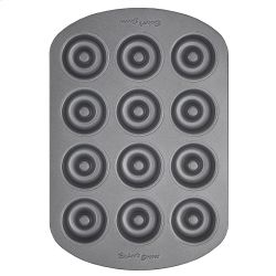 12 pieces of Bakergcos Secret Essentials 6-Cavity NoN-Stick Steel Mini Donut Pan