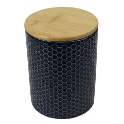 12 pieces of Home Basics Honeycomb Medium Ceramic Canister, Navy