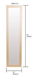 4 pieces of Home Basics Full Length Floor Mirror With Easel Back, Natural
