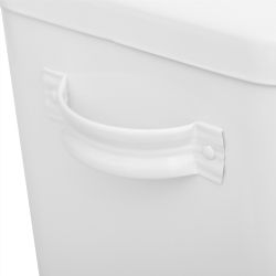 4 pieces of Home Basics Countryside Tin Breadbox, White