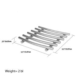12 pieces of Home Basics Simplicity Collection Decorative Trivet, Satin Chrome