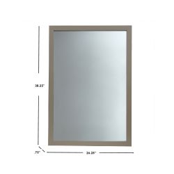 4 Wholesale Home Basics 24" x 36" Wall Mirror, Grey