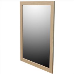 6 pieces Home Basics Framed Painted Mdf 18gc X 24gc Wall Mirror, Natural - Assorted Cosmetics