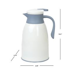 12 pieces of Home Basics 1 Liter Insulated Plastic Carafe, White