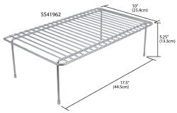 6 pieces of Home Basics Medium Heavy Weight Vinyl Coated Steel Helper Shelf, Silver