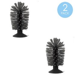 36 pieces of Home Basics Standing Suction Cup Plastic Sink Brush, Black