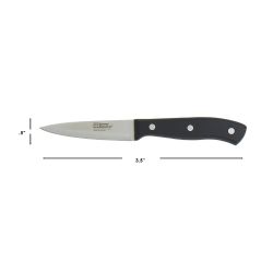 24 pieces of Home Basics 3.5" Stainless Steel Paring Knife With Contoured Bakelite Handle, Black