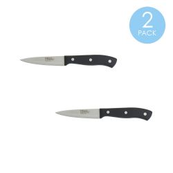 24 pieces of Home Basics 3.5" Stainless Steel Paring Knife With Contoured Bakelite Handle, Black