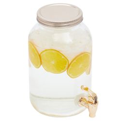 6 pieces of Home Basics 1 Gallon Beverage Dispenser With Copper Lid And Spigot