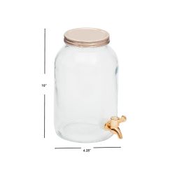 6 pieces of Home Basics 1 Gallon Beverage Dispenser With Copper Lid And Spigot