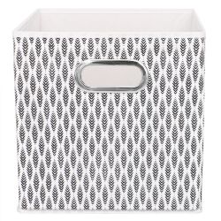 12 pieces of Home Basics Fern Collapsible NoN-Woven Storage Bin With Grommet Handle, Black