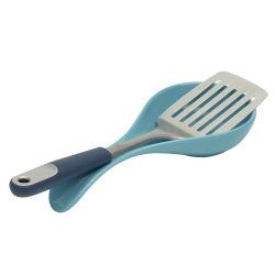 24 pieces of Michael Graves Design Comfortable Grip Stainless Steel Slotted Spatula, Indigo