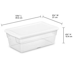 12 pieces of Sterilite 6 Quart / 5.7 Liter Storage Box