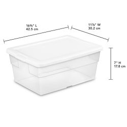 12 pieces of Sterilite 16 Quart / 15 Liter Storage Box