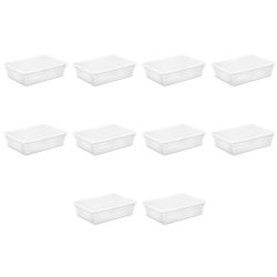 10 pieces of Sterilite 28 Quart / 27 Liter Storage Box