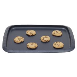 12 pieces of Michael Graves Design Textured NoN-Stick 10gc X 14gc Carbon Steel Cookie Sheet, Indigo