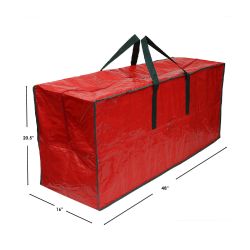 12 pieces of Home Basics Rectangle Christmas Tree Bag, Red