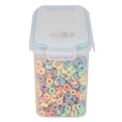 12 pieces of Home Basics Medium Plastic Cereal Dispenser With Pour Spout, Clear
