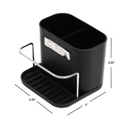 12 pieces of Home Basics Sink Caddy With Tray, Black