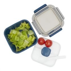 12 pieces of Home Basics Airtight Square Lunchbox, (38 Oz)