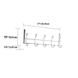 12 pieces of Home Basics 5 Hook Hanging Rack With Crystal Knobs, Chrome