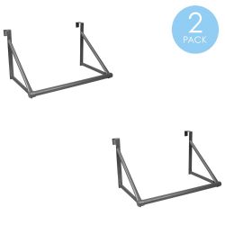 6 pieces of Home Basics Over The Door Metal Closet Rod, Silver