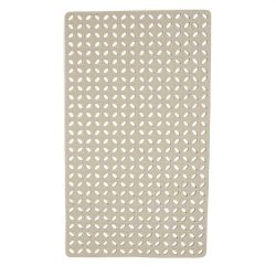 12 pieces of Home Basics Rectangular Daisy Bath Mat, Tan