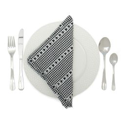 12 pieces Home Basics Piper 16 Piece Stainless Steel Flatware Set, Silver - Kitchen Cutlery