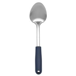 24 pieces of Michael Graves Design Comfortable Grip Stainless Steel Solid Spoon, Indigo