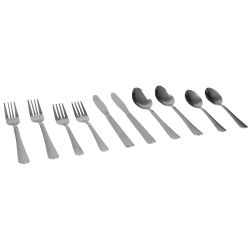 12 pieces Danbury 20 Piece Stainless Steel Flatware Set, Silver - Kitchen Cutlery