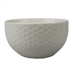 24 pieces of Home Basics Embossed Honeycomb 5.5" Ceramic Bowl, White