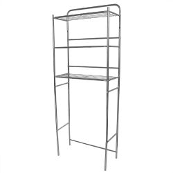 6 pieces of Home Basics 3 Tier  Steel Space Saver Over The Toilet Bathroom Shelf With Open Shelving, Chrome
