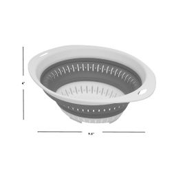 24 pieces Home Basics Large Collapsible Colander, Grey - Kitchen Gadgets & Tools