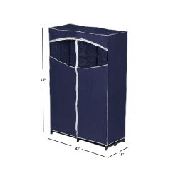 4 pieces of Home Basics Storage Closet With Window, Blue