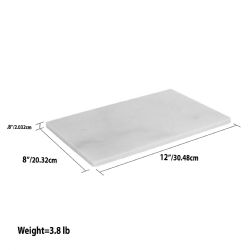 8 pieces of Home Basics 8" X 12" Marble Cutting Board, White
