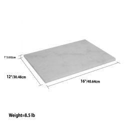 4 pieces of Home Basics 12" X 16" Marble Cutting Board, White