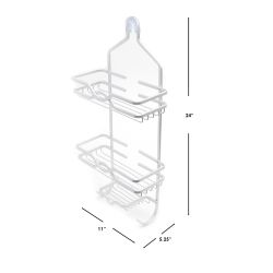 6 pieces of Home Basics Criss Cross Aluminum Shower Caddy