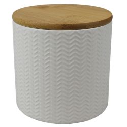12 pieces of Home Basics Wave Small Ceramic Canister, White