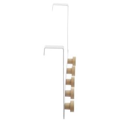 12 pieces of Home Basics Serenity 5 Hook Over The Door Hanging Rack, White