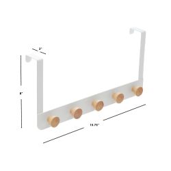 12 pieces of Home Basics Serenity 5 Hook Over The Door Hanging Rack, White